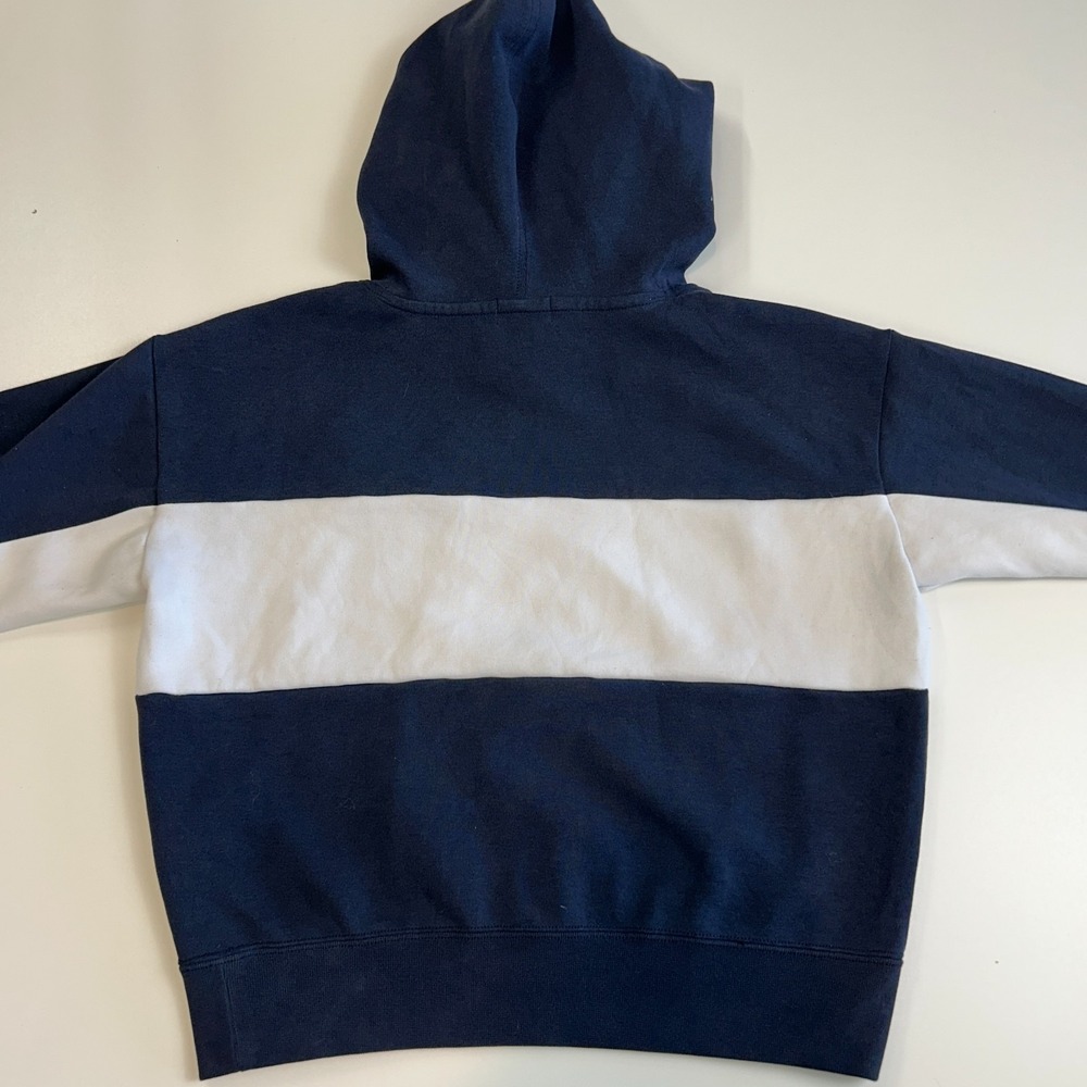 Polo Ralph Lauren Womens Size M Navy Blue Colorblock Patch Hoodie Sweatshirt - Picture 5 of 6